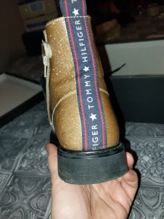 Stivaletti Tommy Hilfiger glitter oro