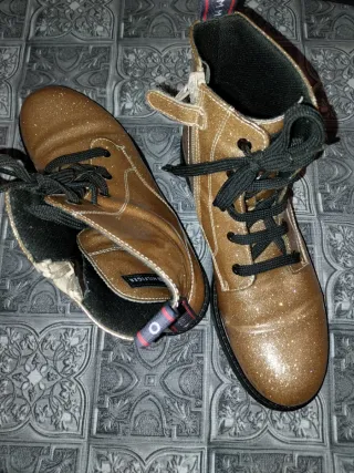 Stivaletti Tommy Hilfiger glitter oro