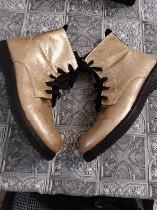 Stivaletti Tommy Hilfiger glitter oro