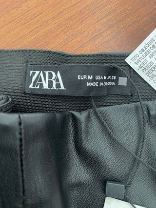 Zara Legging Hi-Rise Negro Talla M