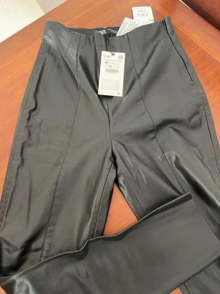 Zara Legging Hi-Rise Negro Talla M
