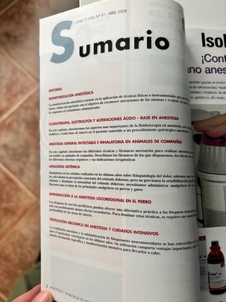 Revista veterinaria sobre anestesia