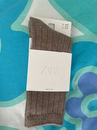 Calcetines Zara Canale Marrón Talla 36-38