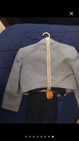 Traje Corto Flamenco Niño Azul/Negro