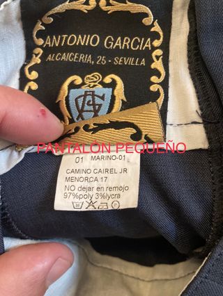 Traje Corto Flamenco Niño Azul/Negro