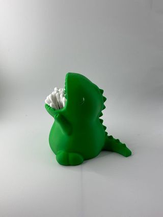 Dinosaur Holder T-Rex Bathroom Organizer Green