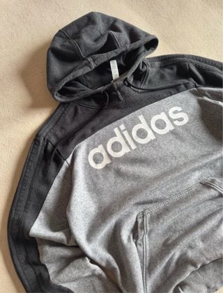 Sudadera Adidas Gris y Negra