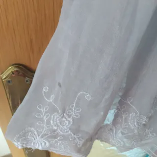 Vestido gris perla tirantes talla L