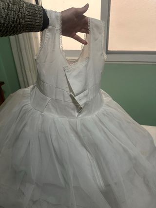 Cancán Fallera Niña Blanco