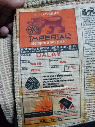 Alfombra Vintage Verde y Morado