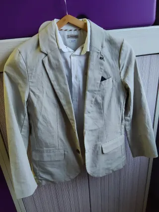 Americana niño beige