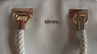 Borsa Liu Jo grande tra bianco panna beige e oro