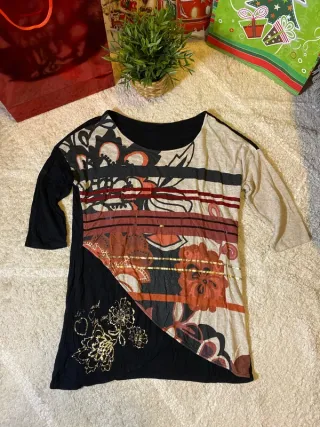 Camiseta Desigual manga 3/4 floral M
