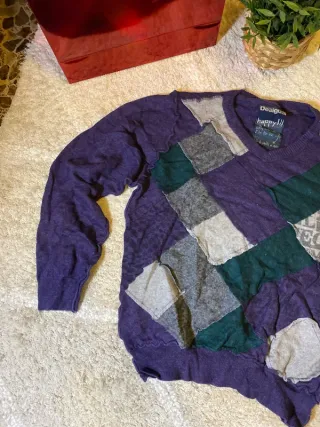 Jersey Desigual Patchwork Morado