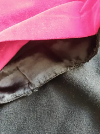 Capa vintage de paño y terciopelo