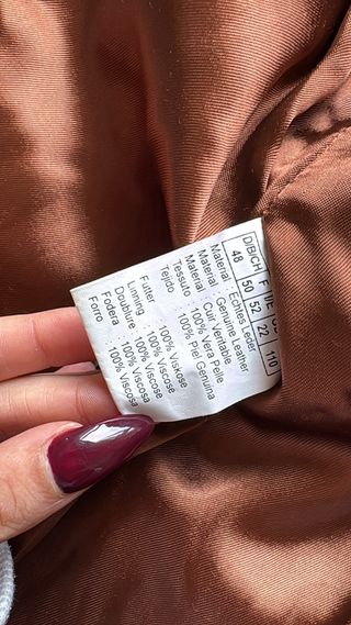 Chaqueta Piel Auténtica Marrón Peter Hahn