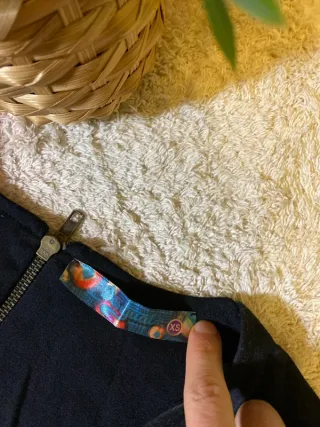 Vestido Desigual Negro Multicolor