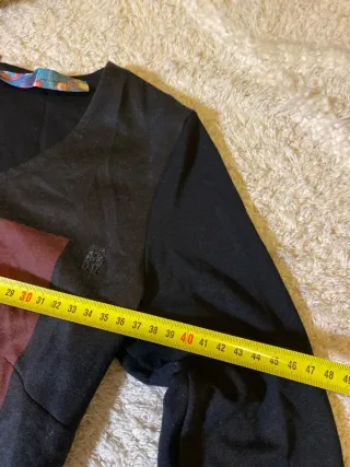 Vestido Desigual Negro Multicolor