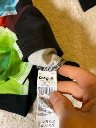 Vestido Desigual Negro Multicolor