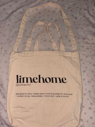 Bolsa de tela Limehome beige