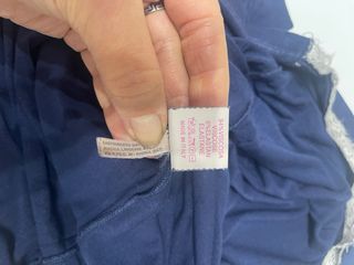 Maglia blu manica lunga con pizzo