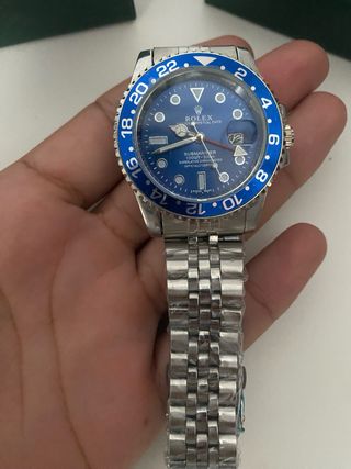 Reloj Azul y Plateado