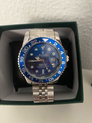 Reloj Azul y Plateado