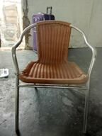 Silla en aluminio y rattán sintético