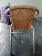 Silla en aluminio y rattán sintético