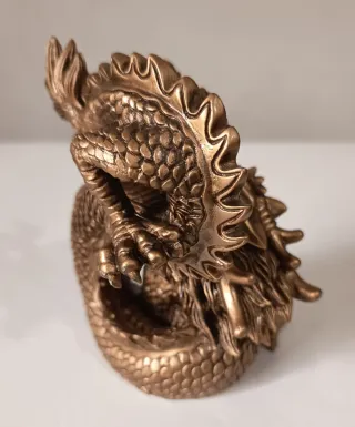 Il risveglio del Drago - scultura d'arte bronzata