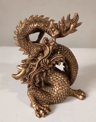 Il risveglio del Drago - scultura d'arte bronzata