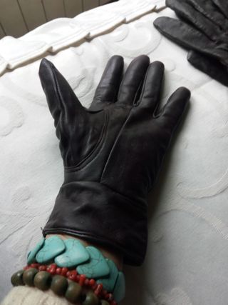 Guantes de Piel Mujer Talla XL Marrones