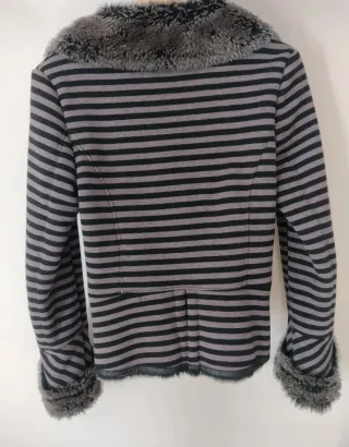 Cazadora Custo Barcelona Rayas Gris Talla M
