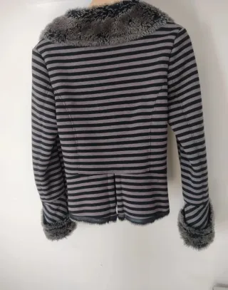 Cazadora Custo Barcelona Rayas Gris Talla M