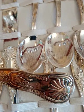 Cubertería Plata 800 Baño 12 Servicios Antigua