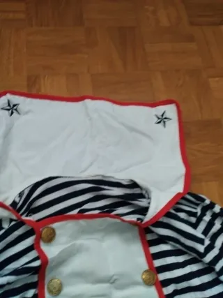 Disfraz mujer Marinera Rayas Talla Única