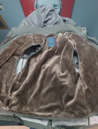 Abrigo Zara Man Talla S Verde Oliva