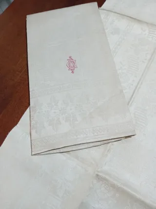 3 Asciugamani Lino Fiandra Operata 130x50