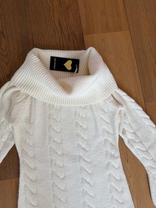 Abito maglia bianco collo alto Tg. S