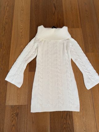 Abito maglia bianco collo alto Tg. S