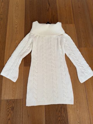 Abito maglia bianco collo alto Tg. S