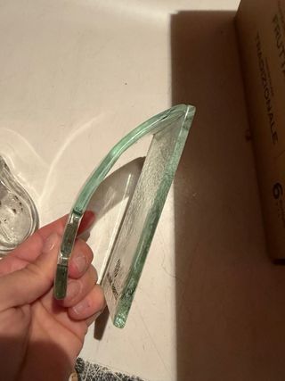 Portapenne in vetro lavorato