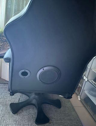 Silla Gamer X Rocker Negra y Dorada