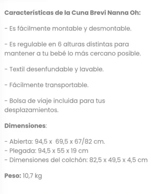 Minicuna colecho Brevi Nanna Oh