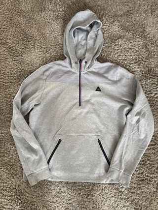 Sudadera Le Coq Sportif Gris Media Cremallera