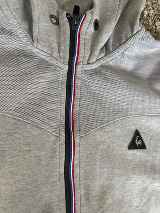 Sudadera Le Coq Sportif Gris Media Cremallera
