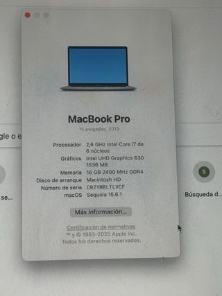 MacBook Pro 2019 15”