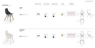 4 Sillones Vondom Faz Burdeos. Precio unitario