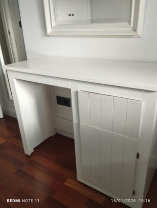 Mesa estudio madera maciza 1m