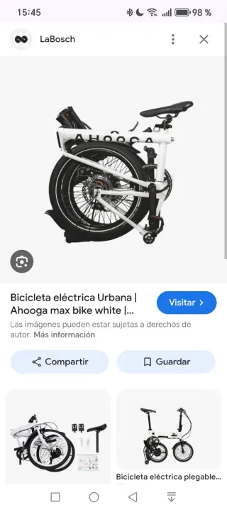 Bicicleta plegable Ahooga Max impecable FACTURA
